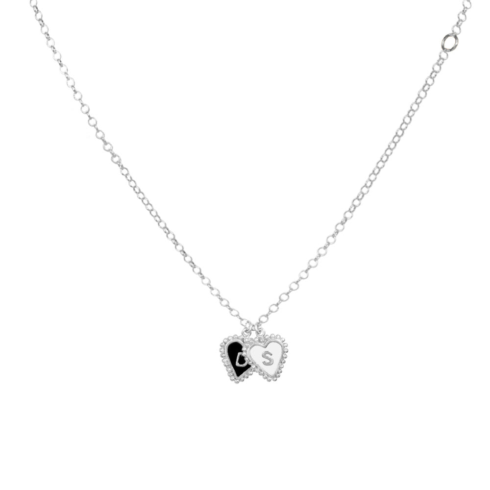 PreOrder Cadena 2 Letras Heart Plata