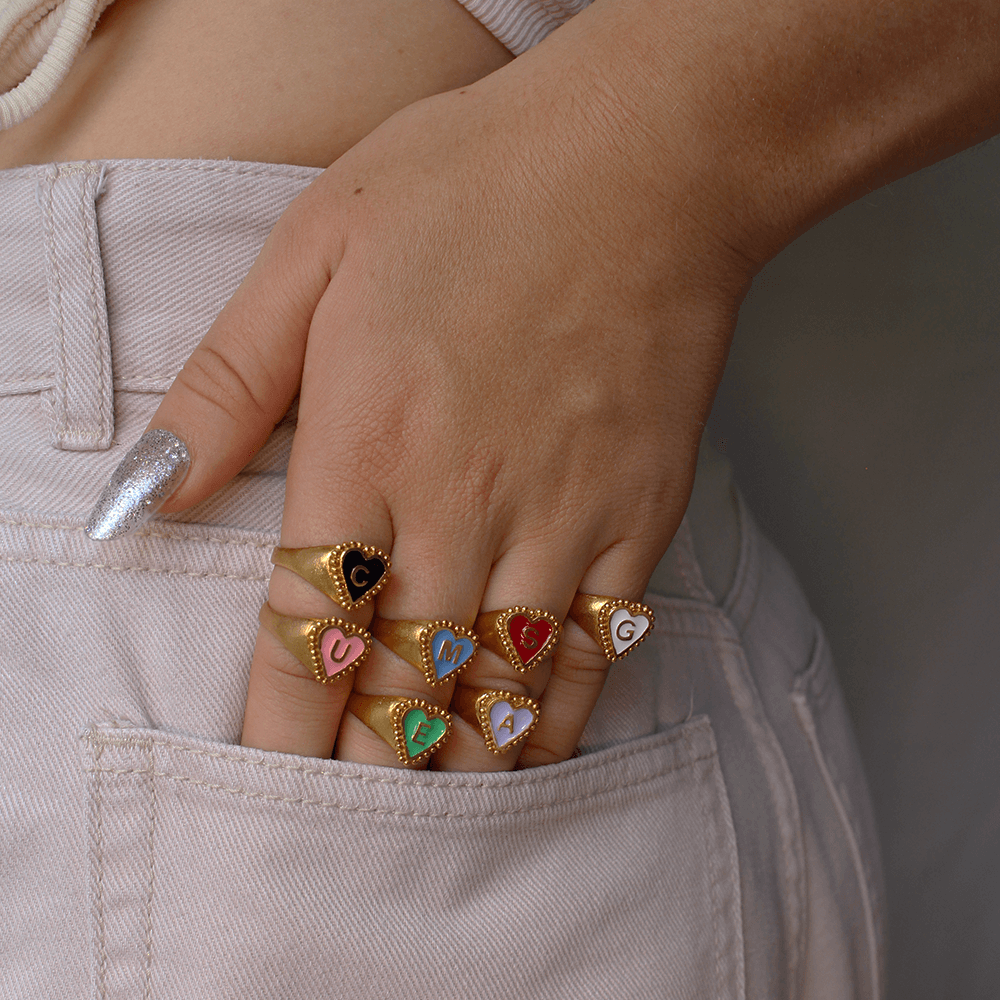 PreOrder Anillo Letra Heart