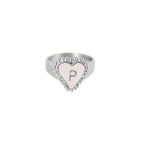 PreOrder Anillo Letra Heart Plata