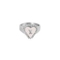 PreOrder Anillo Letra Heart Plata