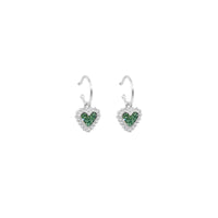Candongas Baby Beating Hearts Glitter Plata