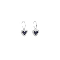 Candongas Baby Beating Hearts Glitter Plata