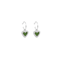 Candongas Baby Beating Hearts Glitter Plata