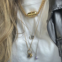 PreOrder Cadena 2 Letras Heart Plata