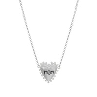 Cadena I Heart You Mom Plata