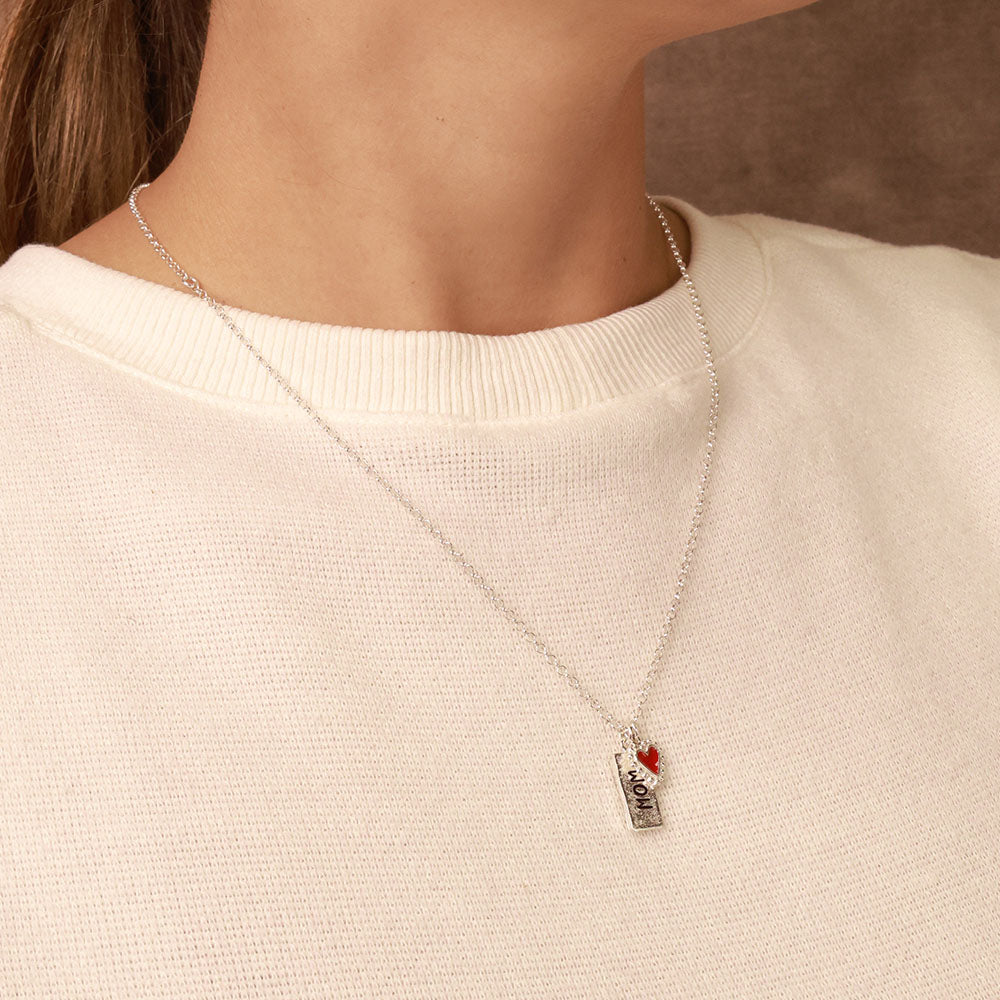 Cadena Mom Tag Plata