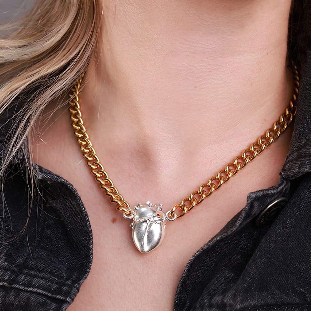 Choker Anatomik Gold & Silver