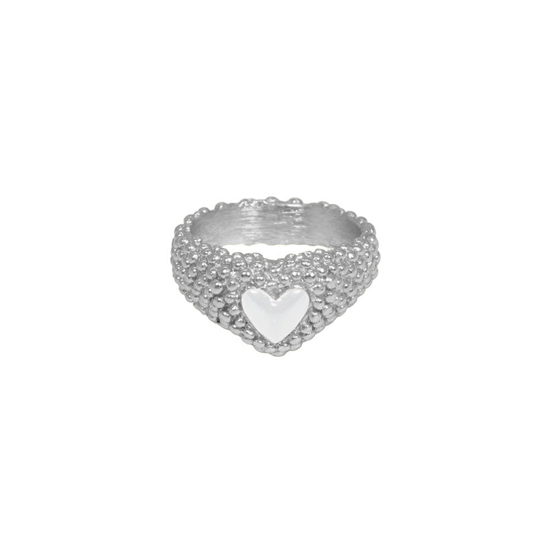 Anillo Atom Paint Plata