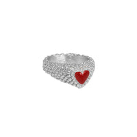 Anillo Atom Paint Plata