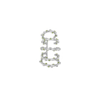 Earcuff Twirl Trufa Glitter Plata