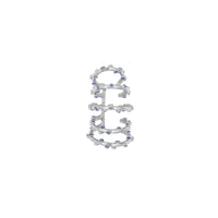 Earcuff Twirl Trufa Glitter Plata