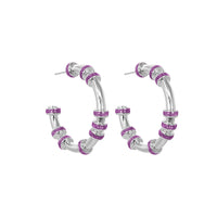 Candongas Mini Glitter Plata