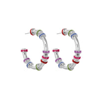 Candongas Mini Glitter Plata