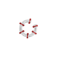 Earcuff Chunky Glitter Plata