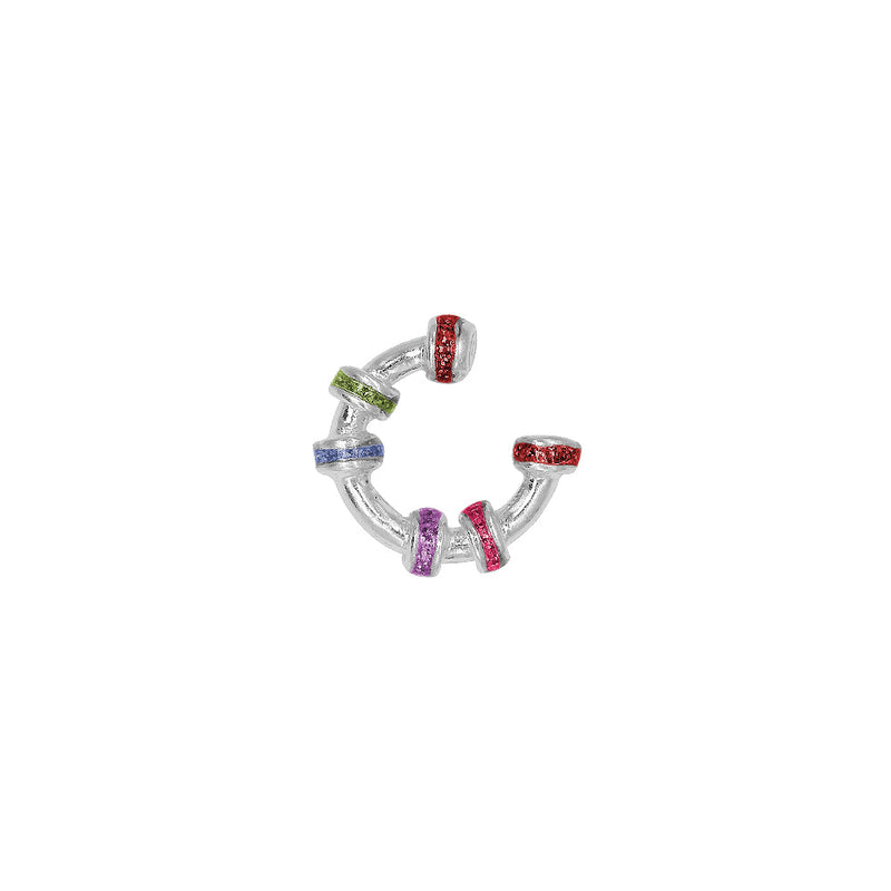 Earcuff Mini Glitter Plata