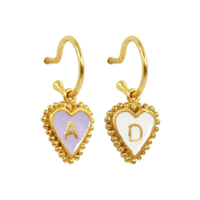 PreOrder Baby Hoops 15mm Letra Heart