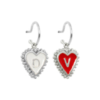 PreOrder Baby Hoops 9mm Letra Heart Plata