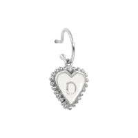 PreOrder Baby Hoops 9mm Letra Heart Plata