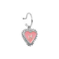 PreOrder Baby Hoops 9mm Letra Heart Plata