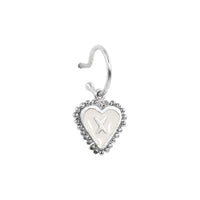 PreOrder Baby Hoops 9mm Letra Heart Plata