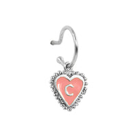 PreOrder Baby Hoops 15mm Letra Heart Plata