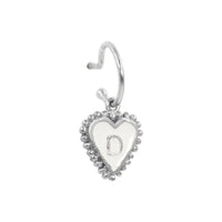 PreOrder Baby Hoops 15mm Letra Heart Plata