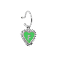 PreOrder Baby Hoops 15mm Letra Heart Plata
