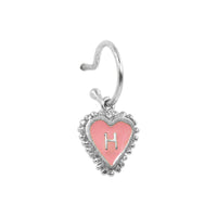 PreOrder Baby Hoops 15mm Letra Heart Plata