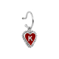 PreOrder Baby Hoops 15mm Letra Heart Plata