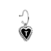 PreOrder Baby Hoops 15mm Letra Heart Plata