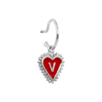 PreOrder Baby Hoops 15mm Letra Heart Plata