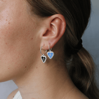 PreOrder Baby Hoops 15mm Letra Heart Plata